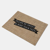 Paillasson "Svp soyez doux et natte essuyez vos pieds" (Incliné)
