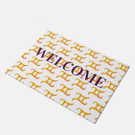 Paillasson Symbole d'Astrologie Gold Gemini (Incliné)