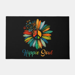 Paillasson SYMBOLE DE LA PAIX ESSENTIELLE HIppie Tournesol