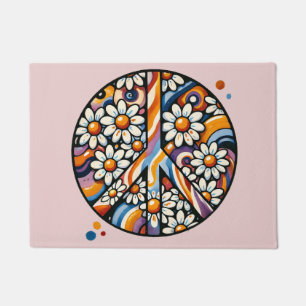 Paillasson SYMBOLE DE LA PAIX Hippie