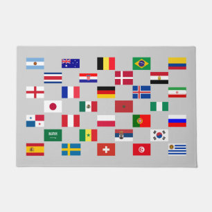 PAILLASSON SYMBOLE D'ÉQUIPE DE FOOTBALL DE FOOTBALL 2018