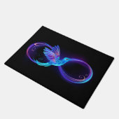 Paillasson Symbole d'infini néon avec colibri brillant (Incliné)