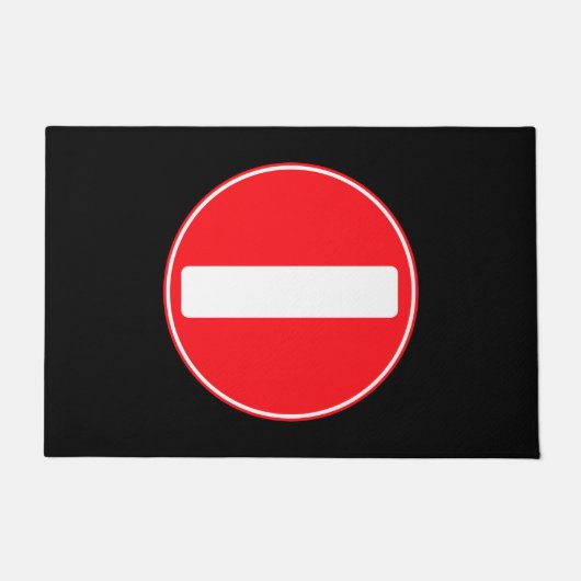 Paillasson Symbole drôle "Ne pas entrer" Introvertir Antisoci (Devant)