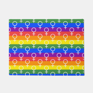 Paillasson Symbole féminin Motif arc-en-ciel