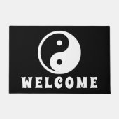 Paillasson Symbole Yin Yang - tatouage solide design 2 (Devant)