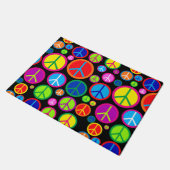 Paillasson Symboles de paix super colorés frais (Incliné)