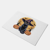 Paillasson T-shirt Citrouille essentiel Halloween Chat (Incliné)