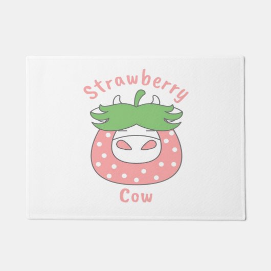 Paillasson T-shirt classique à la fraise rose (Devant)