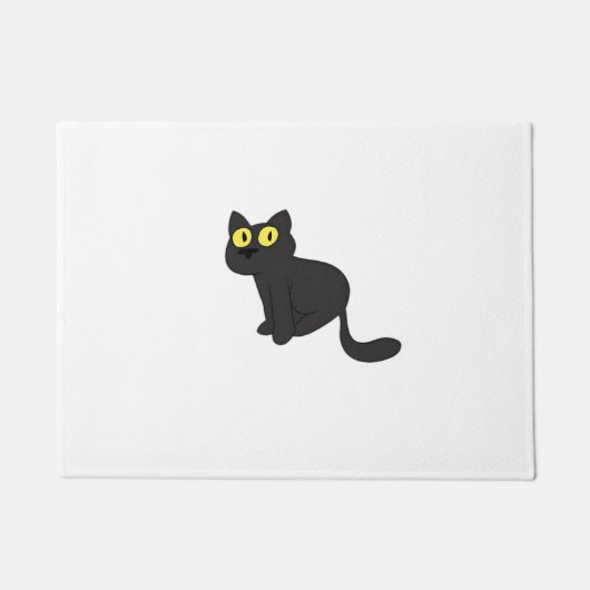 Paillasson T-shirt classique Chat noir d'Halloween (Devant)