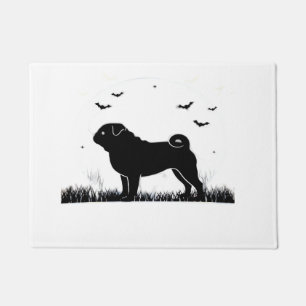 Paillasson T-Shirt Classique Silhouette de Lune de Halloween 