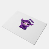 Paillasson T-shirt de vache pourpre surdimensionné (Incliné)