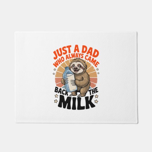 Paillasson T-shirt fête des pères avec paresse (Devant)