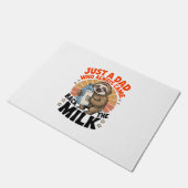 Paillasson T-shirt fête des pères avec paresse (Incliné)