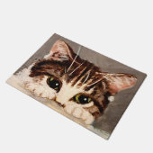 Paillasson Tabby Kitten timide et curieux (Incliné)
