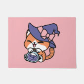Paillasson Tabby Witch Brew – Cute Halloween Cat Design (Devant)