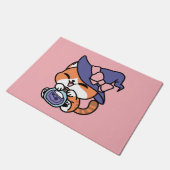 Paillasson Tabby Witch Brew – Cute Halloween Cat Design (Incliné)