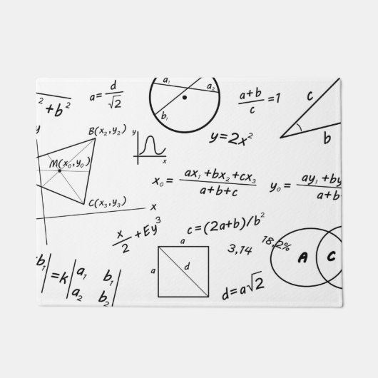 Paillasson Tableau blanc Math Algebra Geometry (Devant)