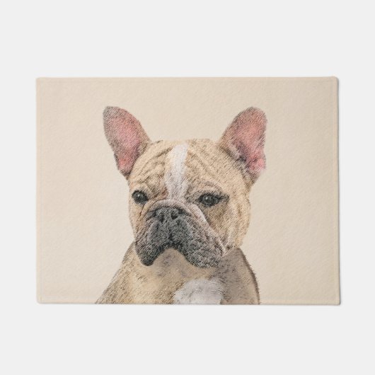 Paillasson Tableau Français Bulldog (Sable) - Joli Original D (Devant)