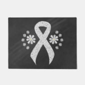 Paillasson Tableau noir - Sensibilisation Ruban blanc (Devant)