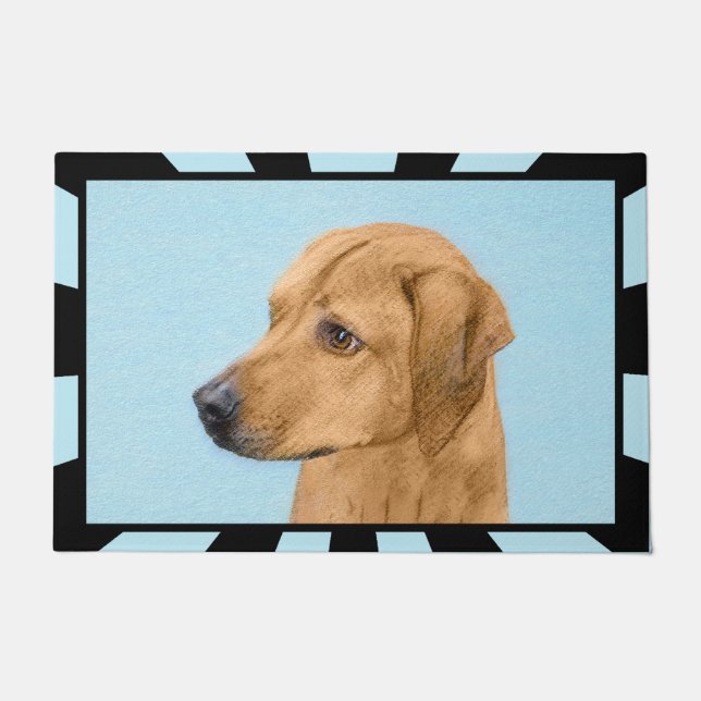 Paillasson Tableau Rhodesian Ridgeback - Art Chien original (Devant)