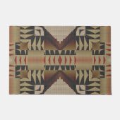 Paillasson Tan foncé Taupe Brown Rouge Noir Tribal Art (Devant)