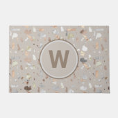 Paillasson Tan Italien Terrazzo Carrelage Monogramme (Devant)