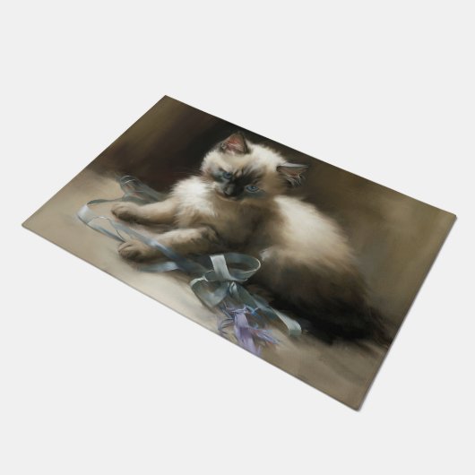 Paillasson Tangle de ruban Siamese Kitten (Incliné)