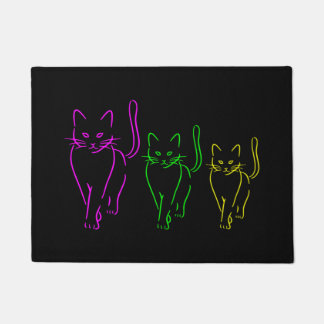 Paillasson Tapete Neon Cats