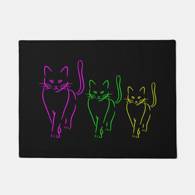 Paillasson Tapete Neon Cats (Devant)