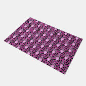 Paillasson Tapis/tapis à motifs Art déco rose et noir. (Incliné)