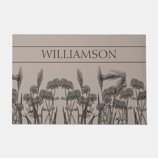 Paillasson Tapisserie de blé trèfle  (Devant)