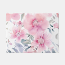 Tapisserie Florale Aquarelle Rose