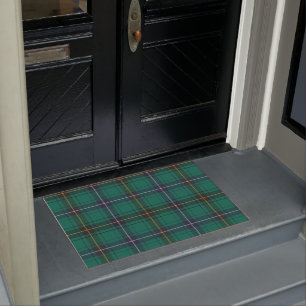 Paillasson Tartan de chèque vert de Clan Henderson