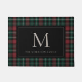 Paillasson Tartan de vacances Monogramme et nom (Devant)