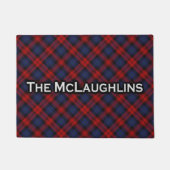 Paillasson Tartan écossais de McLaughlin MacLachlan de clan (Devant)