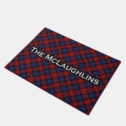 Paillasson Tartan écossais de McLaughlin MacLachlan de clan (Incliné)