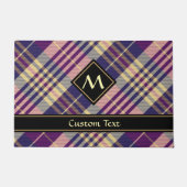 Paillasson Tartan mauve, or et bleu (Devant)