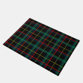 Paillasson Tartan plaid motif, vert et rouge, (Incliné)