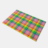 Paillasson Tartan vert rose (Incliné)