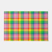 Paillasson Tartan vert rose (Devant)