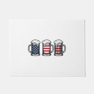 Paillasson Tasses à bière patriotiques Vintage Vector Design