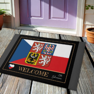 Paillasson Tchèque & Tchèque Drapeau maison mats/sports Welco