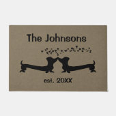 Paillasson Teckels mariés dans l'amour (Devant)