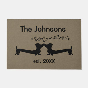 Paillasson Teckels mariés dans l'amour