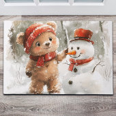 Paillasson Teddy Bear et Snowman