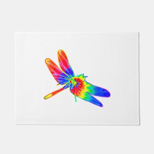 Paillasson Tee de dragonfly Dye arc-en-ciel (Devant)