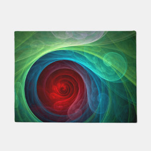 Paillasson Tempête rouge Floral Art moderne Abstrait Motif co