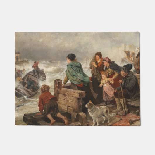 Paillasson Tempête sur la côte (par Rudolf Jordan) (Devant)