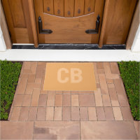 Tendance Couleur douce Monogramme orange mat