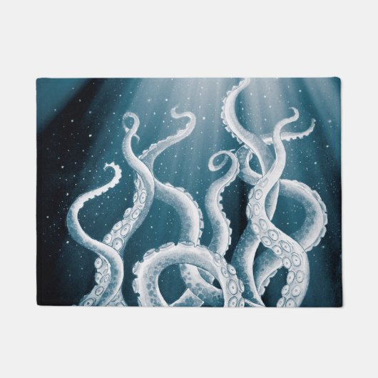Paillasson Tentacles Galaxy Blue Moon Rays (Devant)